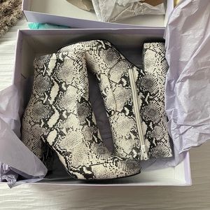 Madden girl snake skin booties